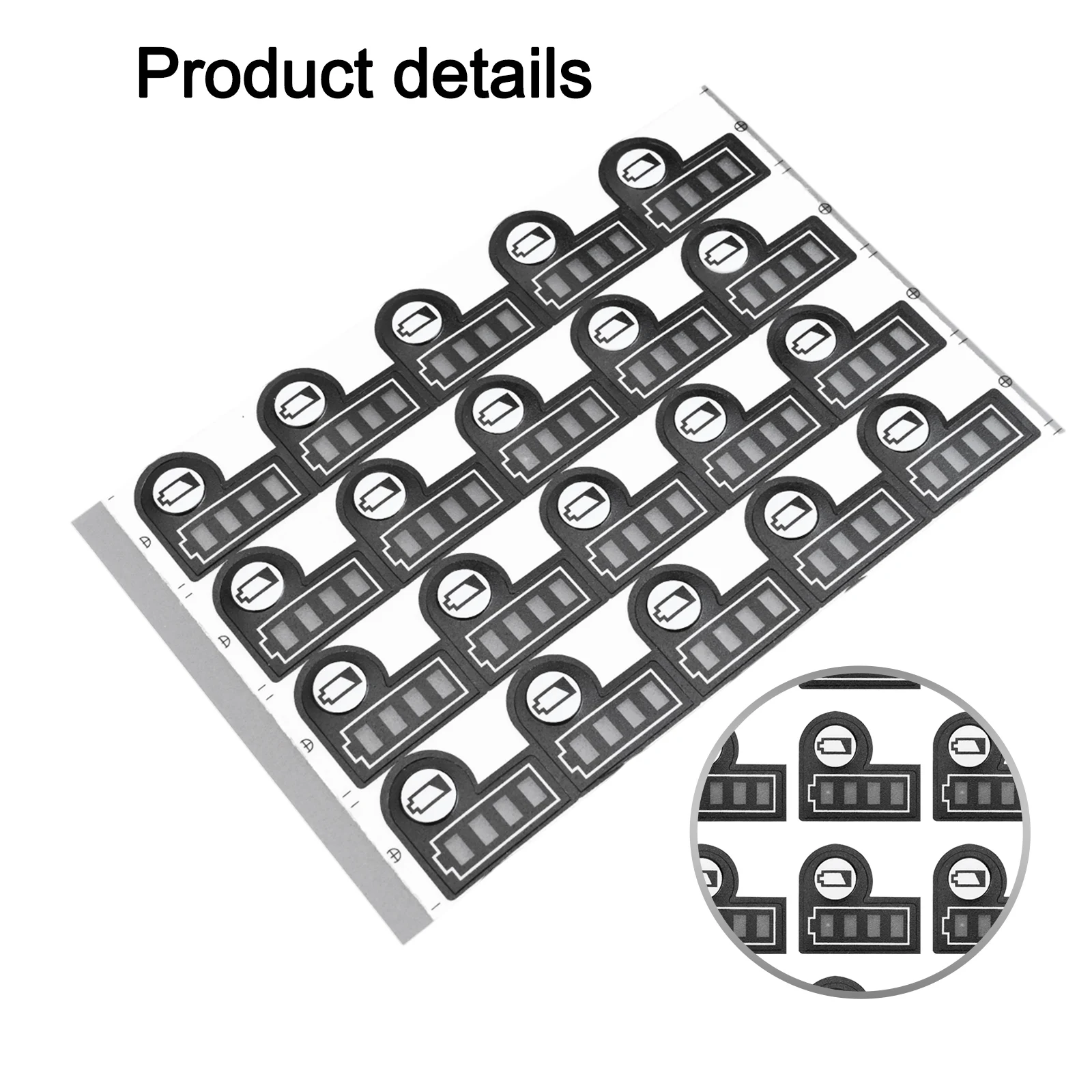 20PCS Battery Capacity Key Sticker Label Replacement for BL1830 BL1430 Compatible with For 18V 14 4V Lithium Battery