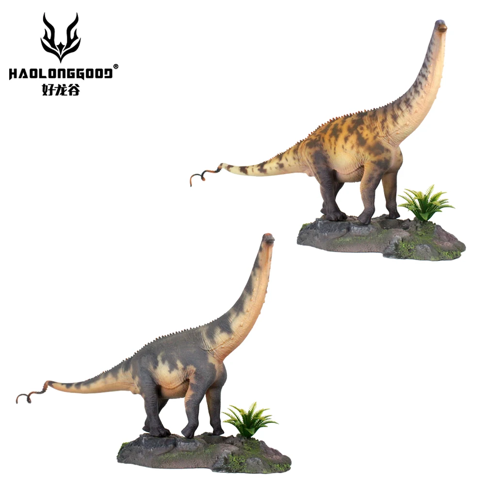 

В наличии 1:35 HAOLONGGOOD Динозавр Бронтозавр с платформой, игрушка, древняя модель животного для доистории