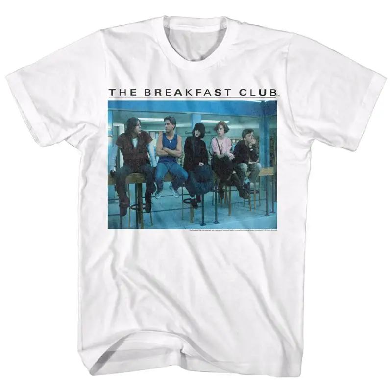 

Мужская футболка The Breakfast Club Sitting On Library Rail, классический фильм