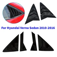 2 uds para Hyundai Verna Sedan 2010-2016 ventana trasera de coche cubierta de rejilla de cuarto de ventilación lateral embellecedor de obturador Scoop ABS accesorios piezas