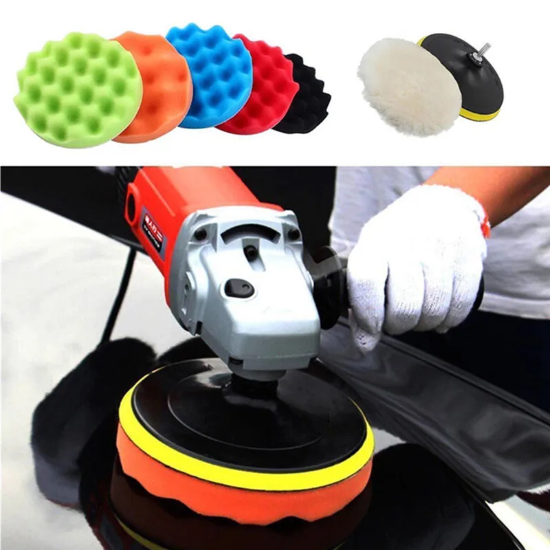 3/5/6/7 Inch Car Polishing Kit Polish Pad Car Polish Buffing Pad Abrasive Disc Sponge Foam Pads Polisher For Headlight Refurbish