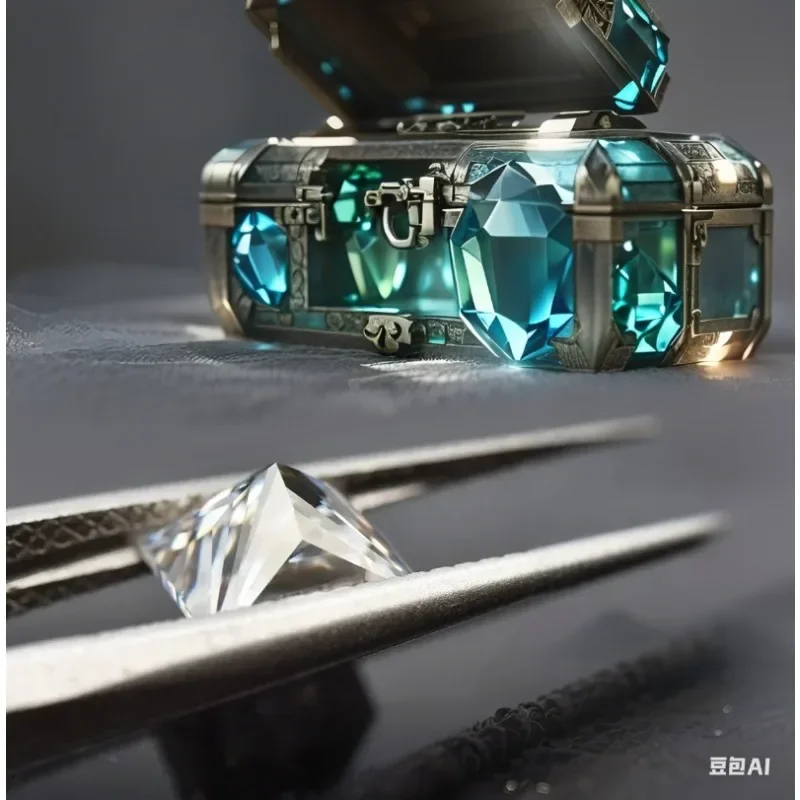 

Princess Cut Moissanite Loose Stone D Color 0.6-6.0ct VVS1 Gemstone Synthetic Lab Created Diamond Jewelry With Certificate