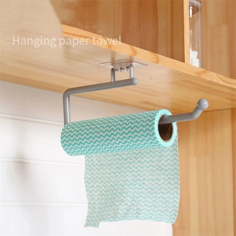 Kitchen Toilet Paper Holder Tissue Holder Hanging Bathroom Toilet Paper Holder Roll Paper Holder Towel Rack Stand Storage Rack