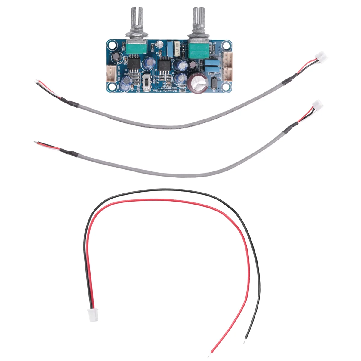 Low Pass Filter Bass Subwoofer Preamp Amplifier Board Single Power DC 9-32V Preamplifier with Bass Volume Adjustment