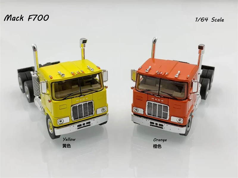 

(Предварительный заказ) Верхняя полка 1:64 1962 г. Mack F700 Литой под давлением грузовик с полуприцепом Коллекционная модель автомобиля