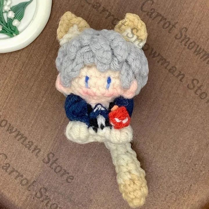 Love and Deepspace Sylus Zayne Rafayel Xavier Anime Pendant Knitting Knit Keychain Maumet Cosplay Keyring Cartoon Gift
