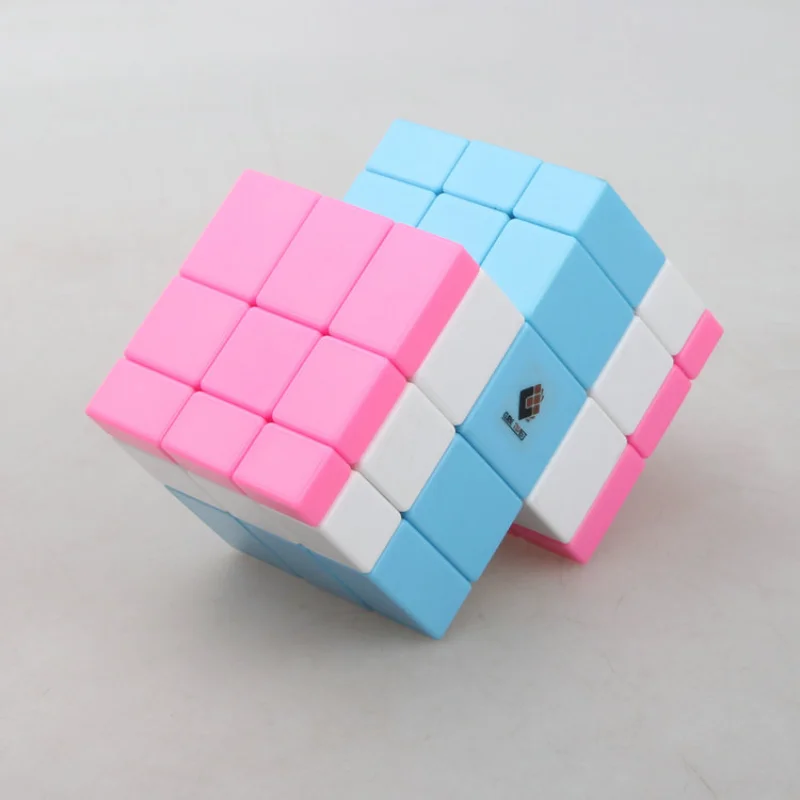 

Conjoined Three Color Mirror 3x3x3 Magic Cube Professional Speed Puzzle Twisty Brain Teasers Antistress Educational Toys