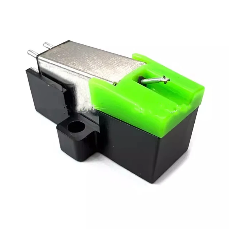 

Black vinyl record player MM dynamic magnetic head, stylus pickup, diamond needle tip LP phonograph universal accessories box