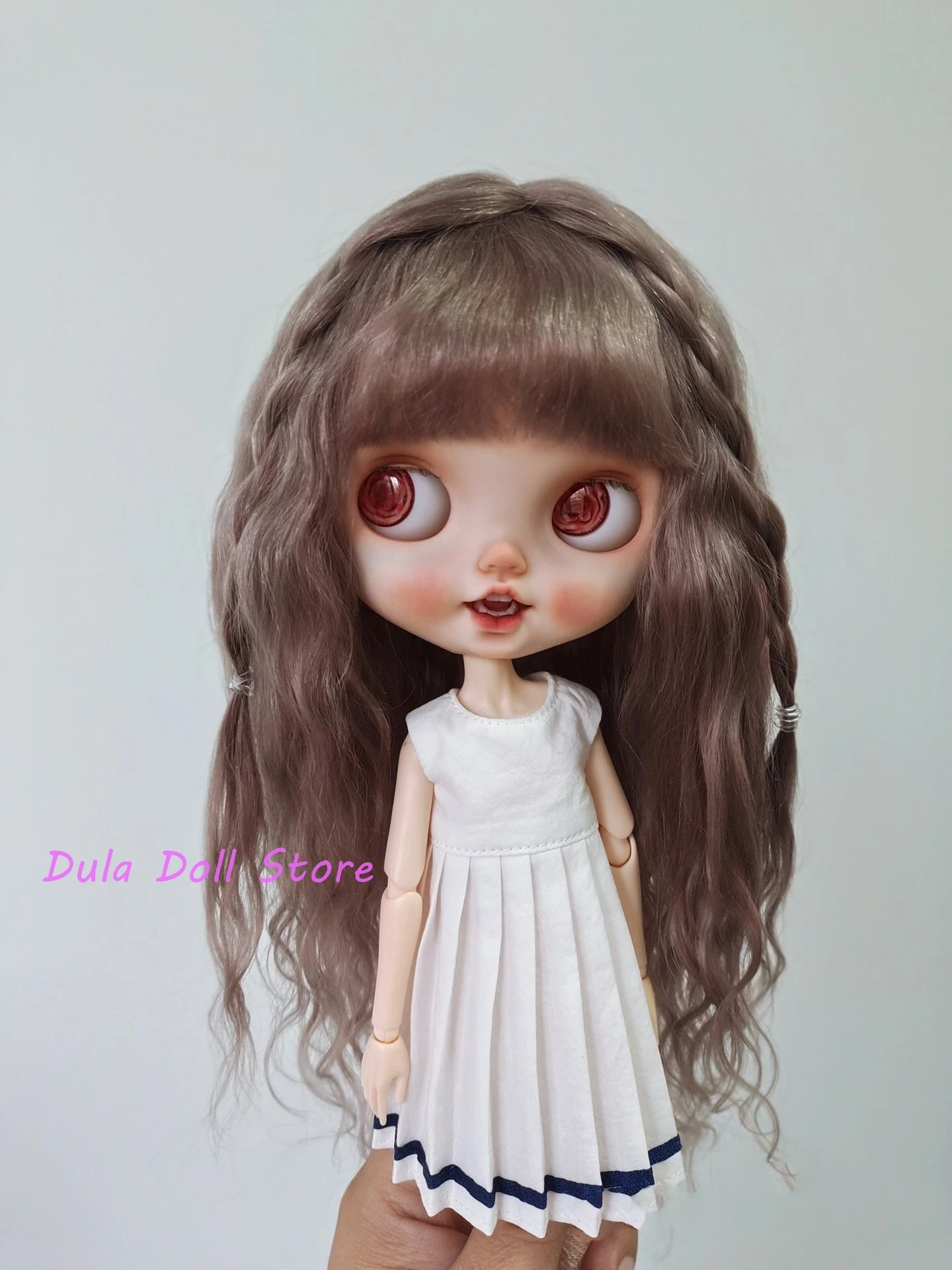 Dula Doll Clothes Dress  white Kitten sailor suit skirt Blythe ob24 Azone Licca ICY JerryB 1/6 Bjd Doll Accessories