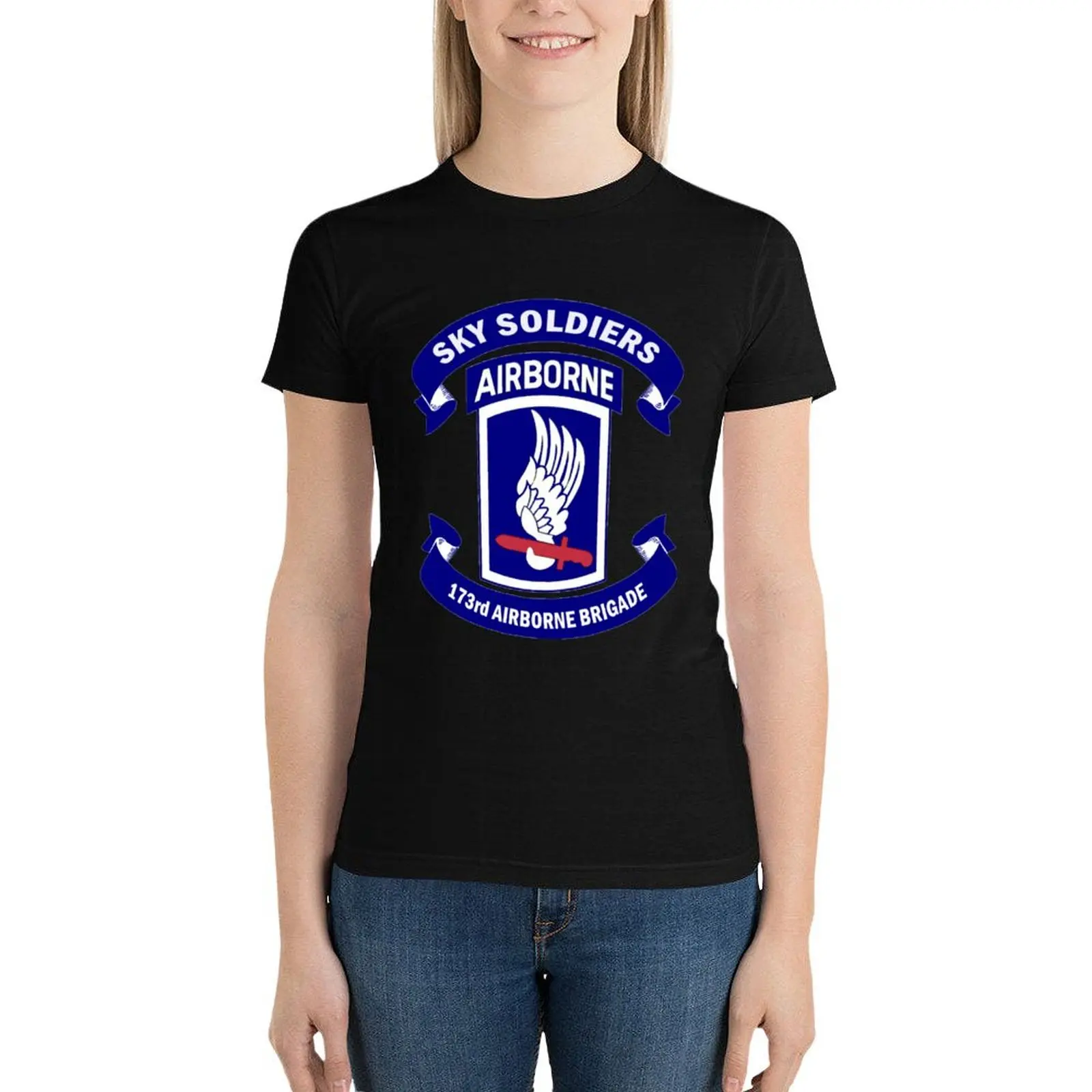 173rd Airborne Brigade Combat Team Crest T-Shirt plus size tops vintage clothes tight shirts for Women