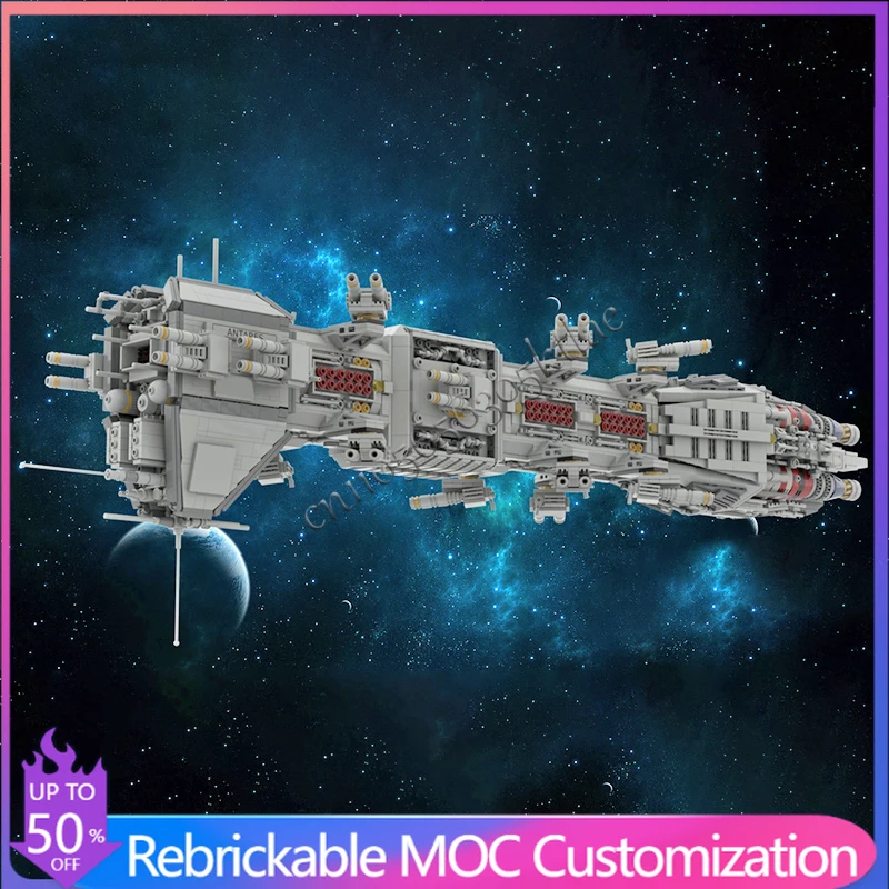 

4344 PCS Sci-fi Heavy Battle Cruiser Spacecraft MOC Model Building Block DIY Creative Assembly Educational Toys Birthday Gifts