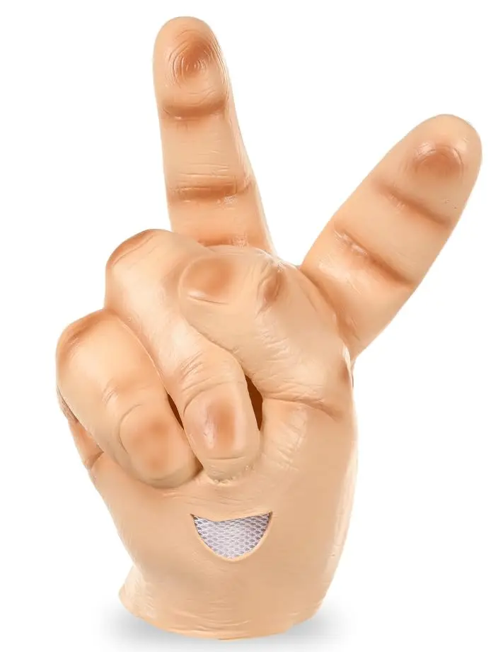 Volwassenen Vingermasker Overwinning Teken Volledige Hoofd Latex Masker Halloween Party Grappige Cosplay Kostuums Rekwisieten voor Mannen Vrouwen