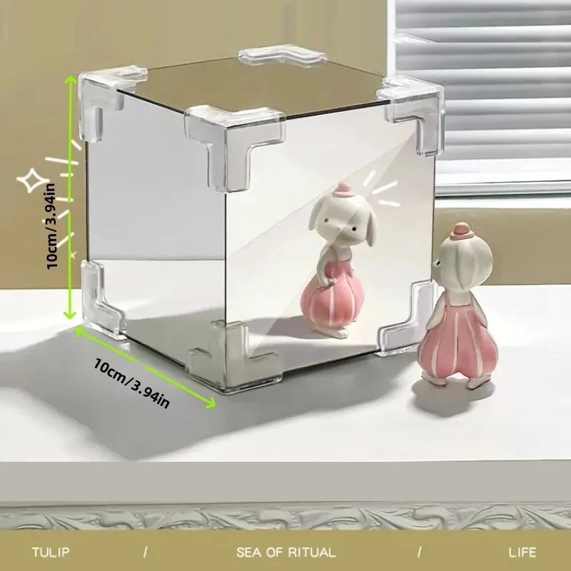 Cubo de mar de flor de tulipán 3D creativo, paquete de Material de lámpara de noche pequeña tridimensional para novia, pareja, novia