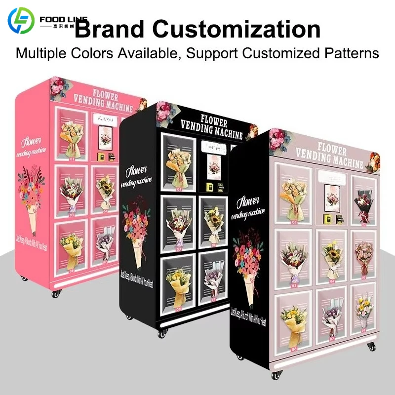 Smart System Unmanned Flower Fridge Vending Machine Small Flower Box Vending Machine Whole Sale Flower Vending Machine Customize