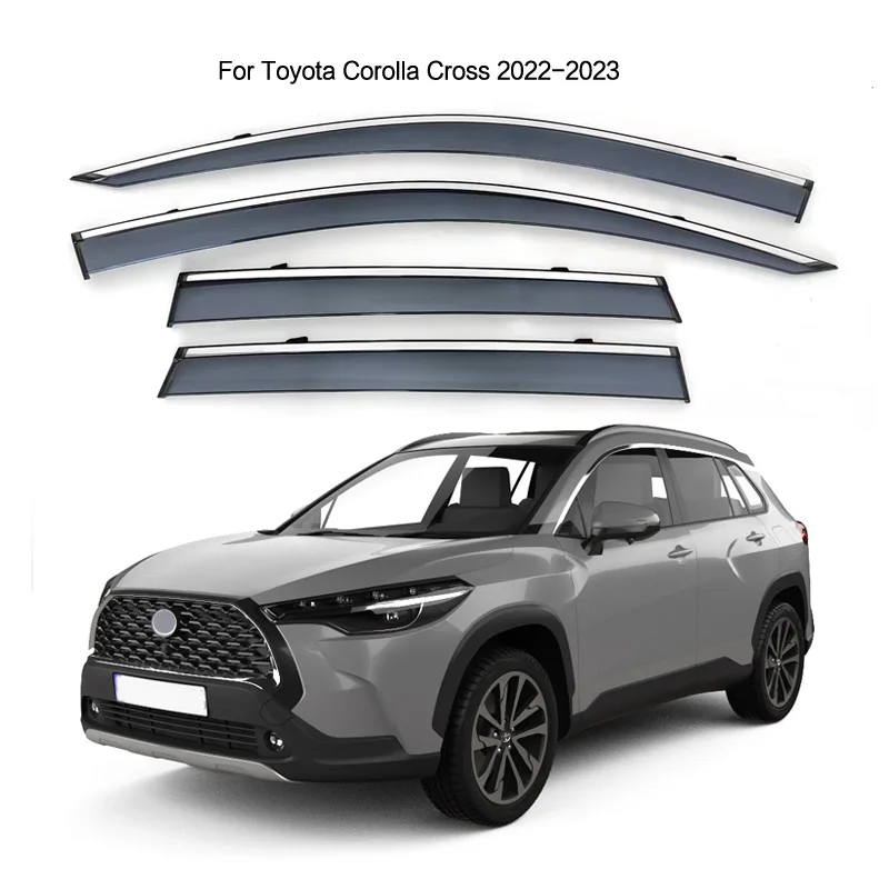 

For Toyota Corolla Cross Hybrid 2022-2025 Window Visors Car Rain Guards Wind Deflectors Sun Vent Shade Auto Exterior Accessories