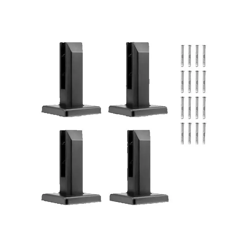 a*-SucceBuy Glass Clamp 4 PCS Square Glass Railing Bracket for 0.31 