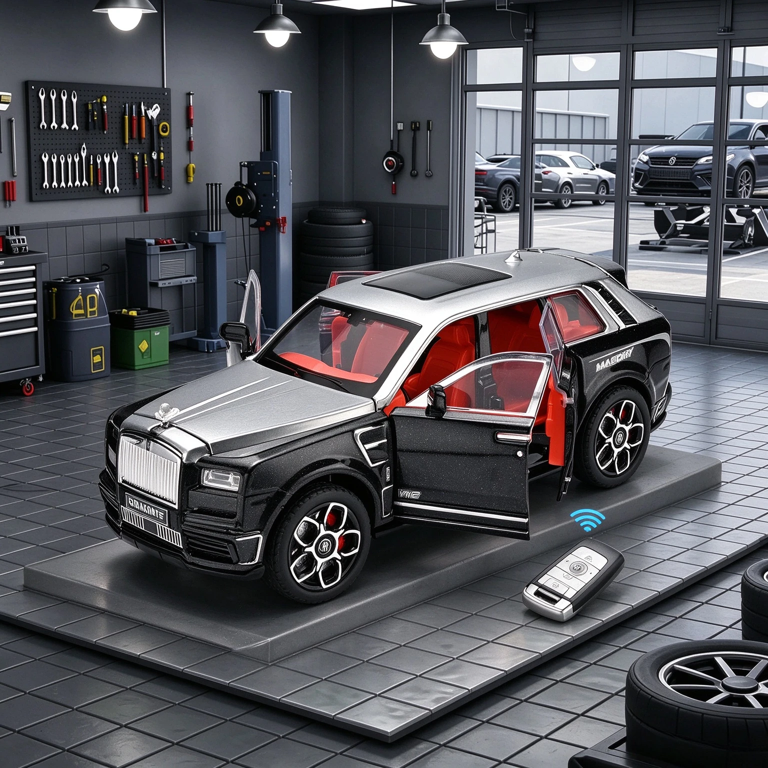 1:24 Cullinan remote control Off Road SUV Alloy Metal Diecast Model Car Home Decoration & Computer Desktop Holiday Ornament