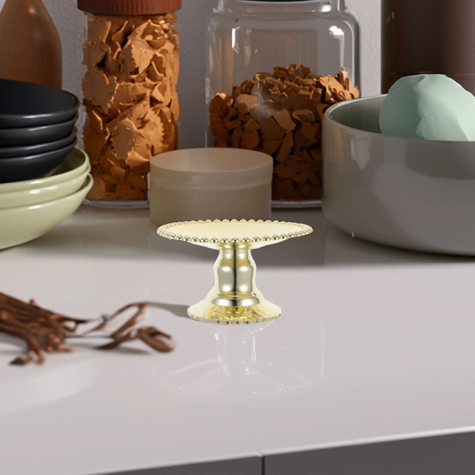 24Pcs Golden Mini Cake Stand Space Saving Sturdy Cupcake Holder for Wedding Birthday Party Baptism Dessert Presentation