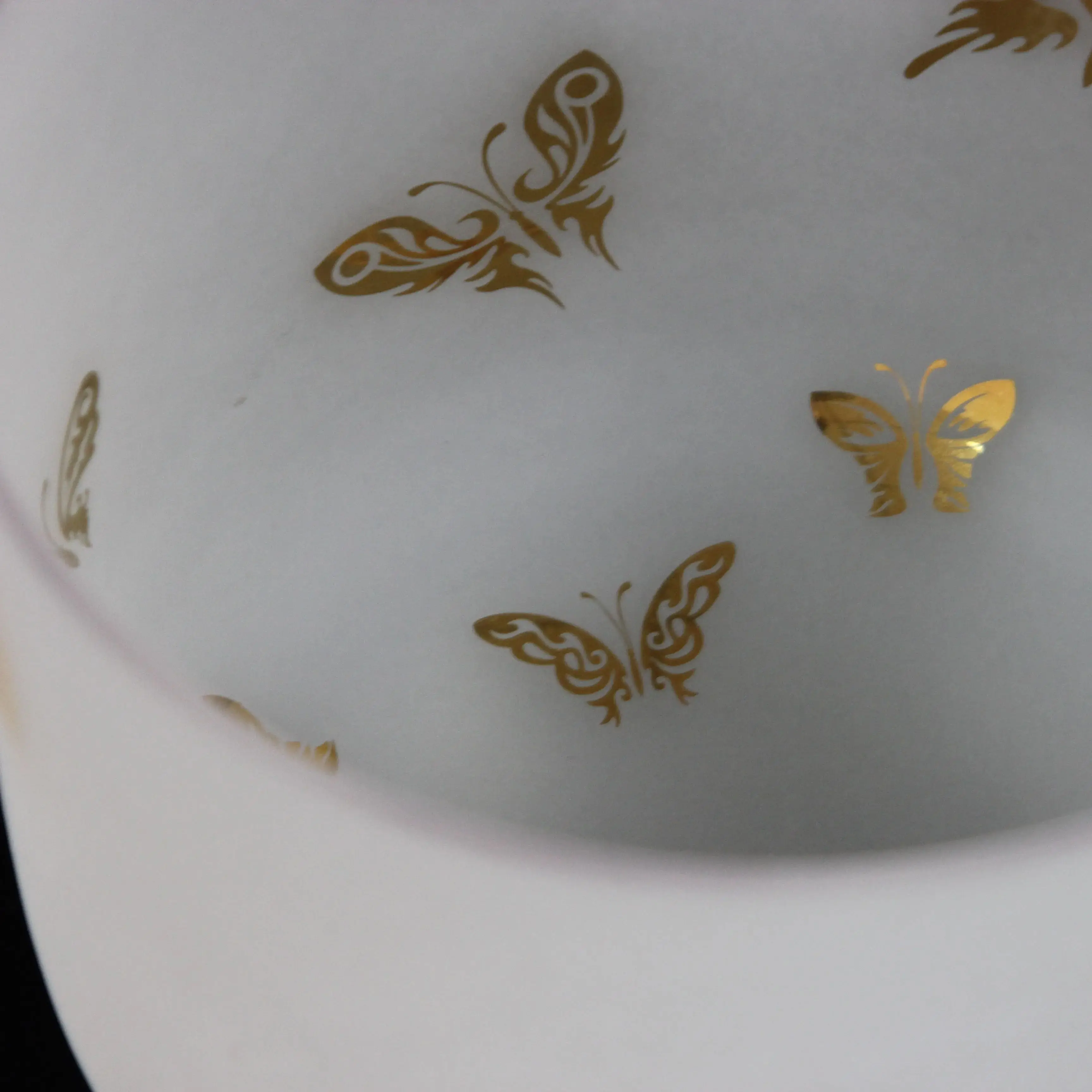 YUN QI QING YIN Frosted Crystal Singing Bowl 6-14 Inch Pure Gold Butterfly Pattern Includes Suede Mallet And O-rings Meditation Sound Therapy Spiritual Healing Bowl