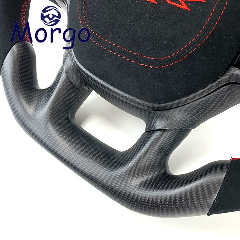 Interior Accessories Customized Matte Carbon Fiber Cars Steering Wheel for Dodge RAM 1500 2500 3500 TRX Racing Style Design view 3
