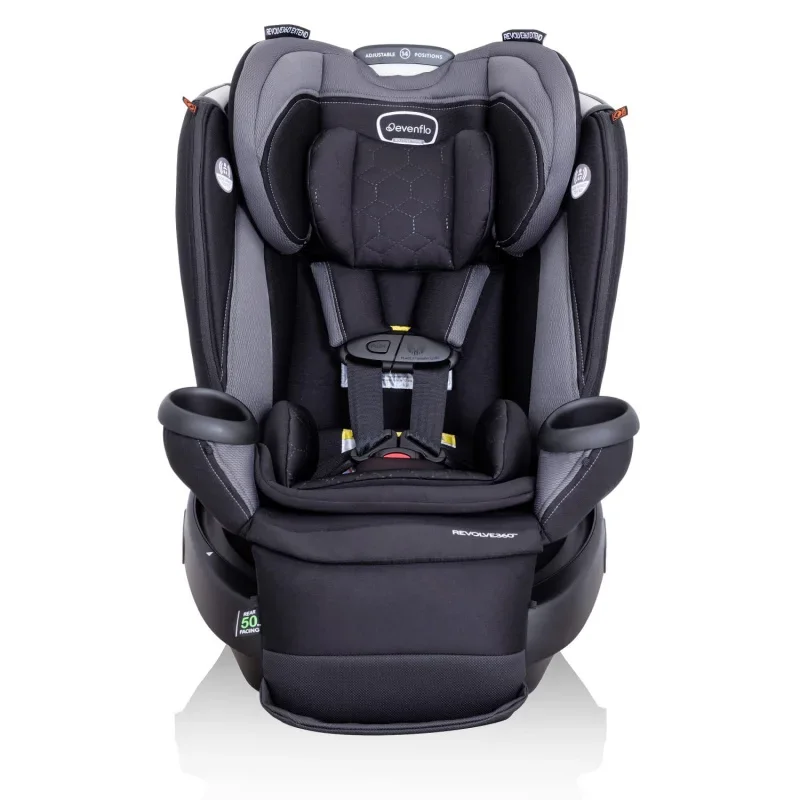 Revolve360 Extend All-in-One Rotational Car Seat with Quick Clean Cover (Revere Gray)