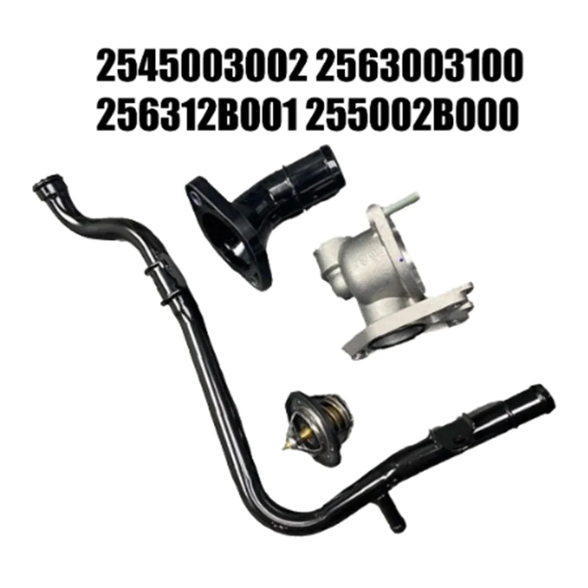 Thermostat Housing&Coolant Pipe Kit for Hyundai I10 I20 2007-2020 2545003002 2563003100 256312B001 255002B000