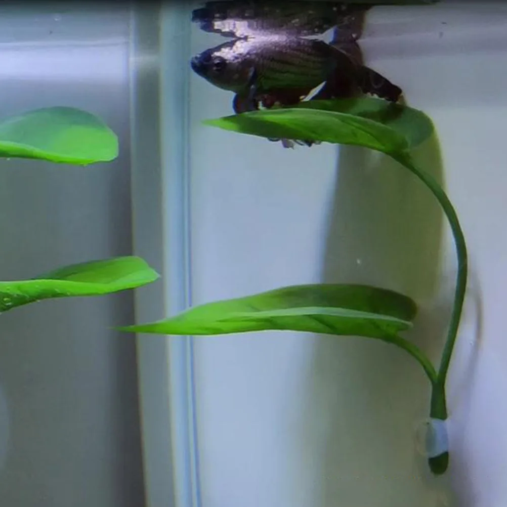 

6 Pcs Simulation Leaf Decoration Fake Aquarium Plants Leaves Hides Landscape Betta Fish