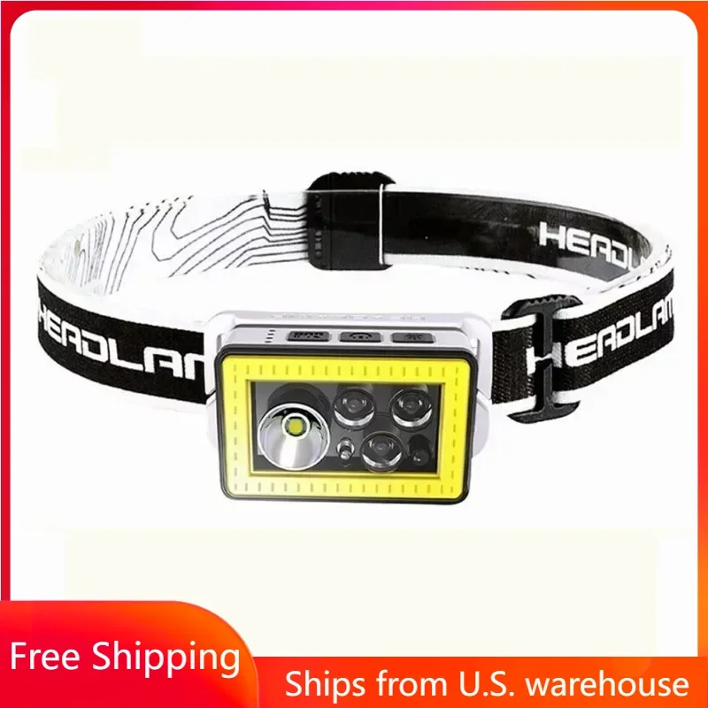 

Zoomable Camping Headband Light 800Lu LED Headlamp USB Rechargeable Headlamp Flashlight Work Light Powerful Flashlight Portable