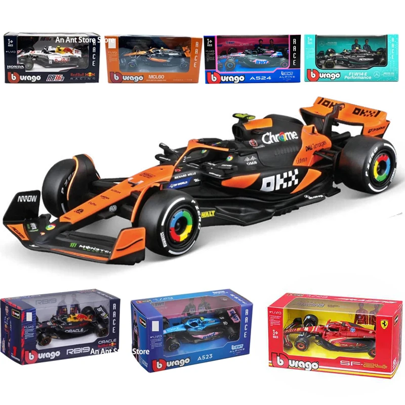 Bburago A524 BWT 1:43 Aston Martin F1 #14 Alonso Alloy Car Red Bull RB20 Die Cast Model cars  Ferrari SF24 16# Toy McLaren mcl38