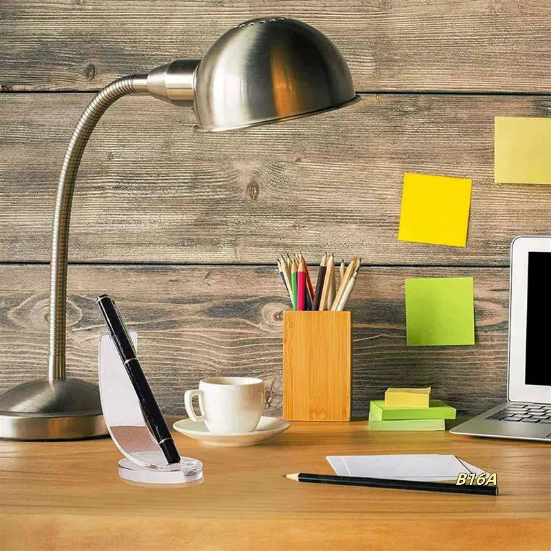 4 Pieces Of Acrylic Pen Holder Display Stand Suitable For Home School Office Or Shop (Transparent)