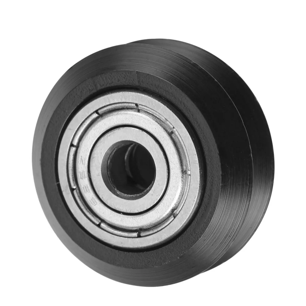 20pcs POM Plastic Pulley Wheels Double V Groove With Bearing Passive Round Wheel Europe Standard Double V Groove Wheel