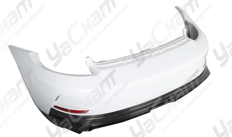 Portion Dry Carbon Fiber Rear Bumper With Rear Lip Diffuser Fit For 2019-2021 911 992.1 Carrera & S & 4 & 4S GT3 Style Bumper