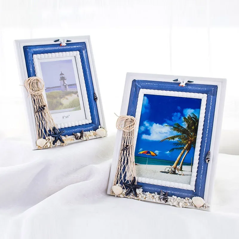 1PCS Retro 6-inch 7-inch Mediterranean Style Creative Photo Frame Decoration Home Ornaments Picture Frames
