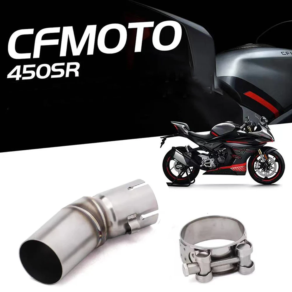 Universeller 51MM Motorrad-Auspuff aus Edelstahl, Mittelrohr-Adapter, Racing Line für CFMOTO 450SR 450 SR 450SS