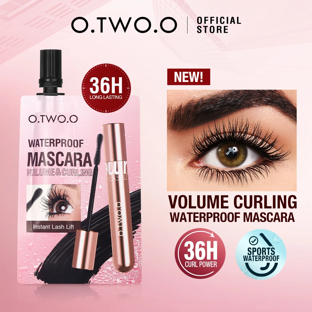 O.TWO.O -Mascara 3D waterproof, injFiber Curling, volume, cils optiques, extension de cils allongés, haute qualité, échantillon de maquillage