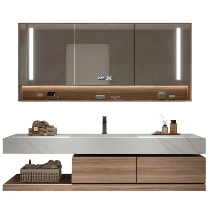 

bathroom cabinet, washstand, toilet, wash basin integrated, simple combination