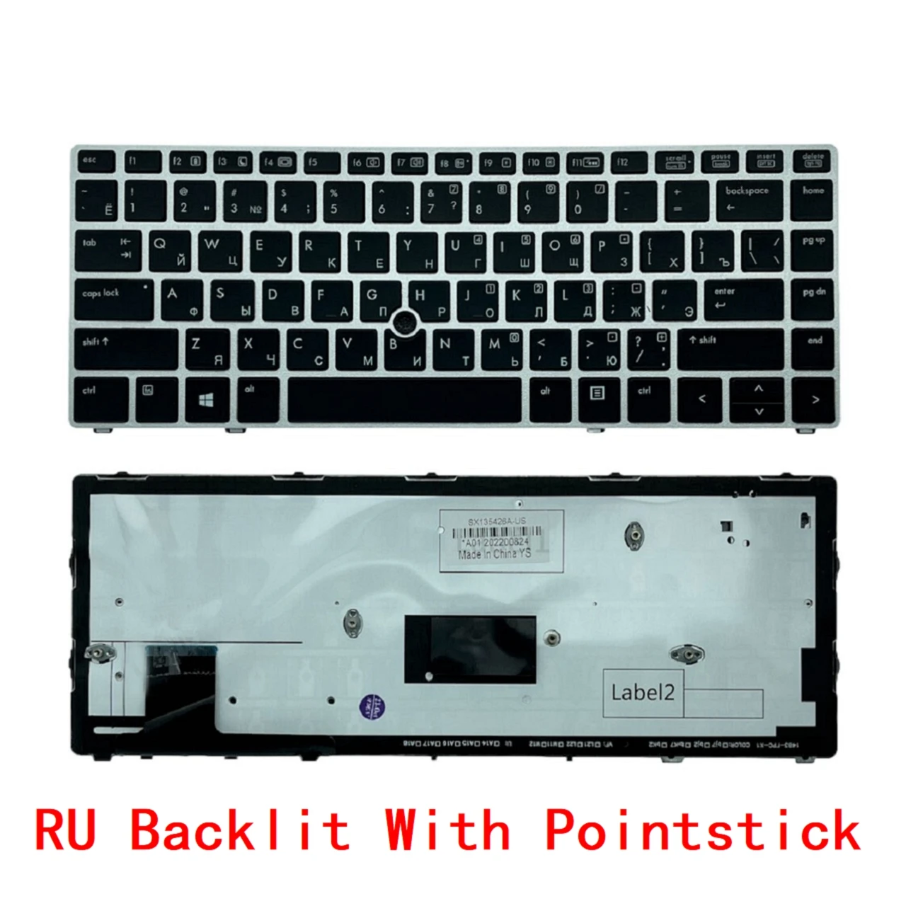 New US Russian Spanish Laptop Backlit Keyboard For HP EliteBook Folio 9470 9470M 9480 9480M Notebook PC Replacement