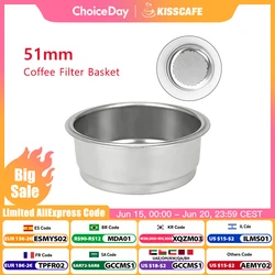 Cestello filtro caffè 51MM Non pressurizzato 2 tazze di ricambio per Delonghi EC9335 EC9665 accessorio macchina per caffè Espresso strumento Barista