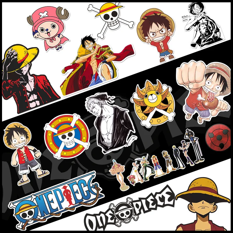 Anime One Piece Car Sticker Luffy Zoro Chopper Waterproof Sun-Proof Auto Decors Laptop Refrigerator Motorcycle Cool Stickers