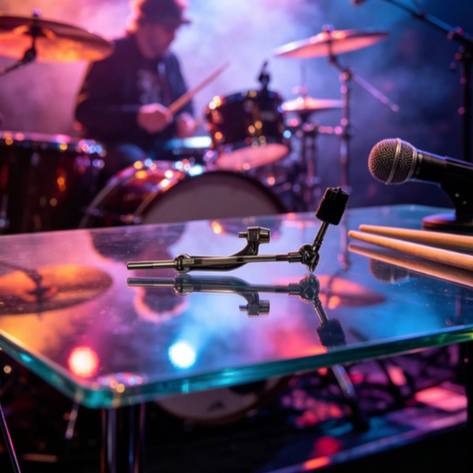 Cymbal Extended Arm with Clamp Chrome Cymbal Arm with Clamp Hardware Easy to Adjust Smooth for Drummers, Drum Kits, Stages