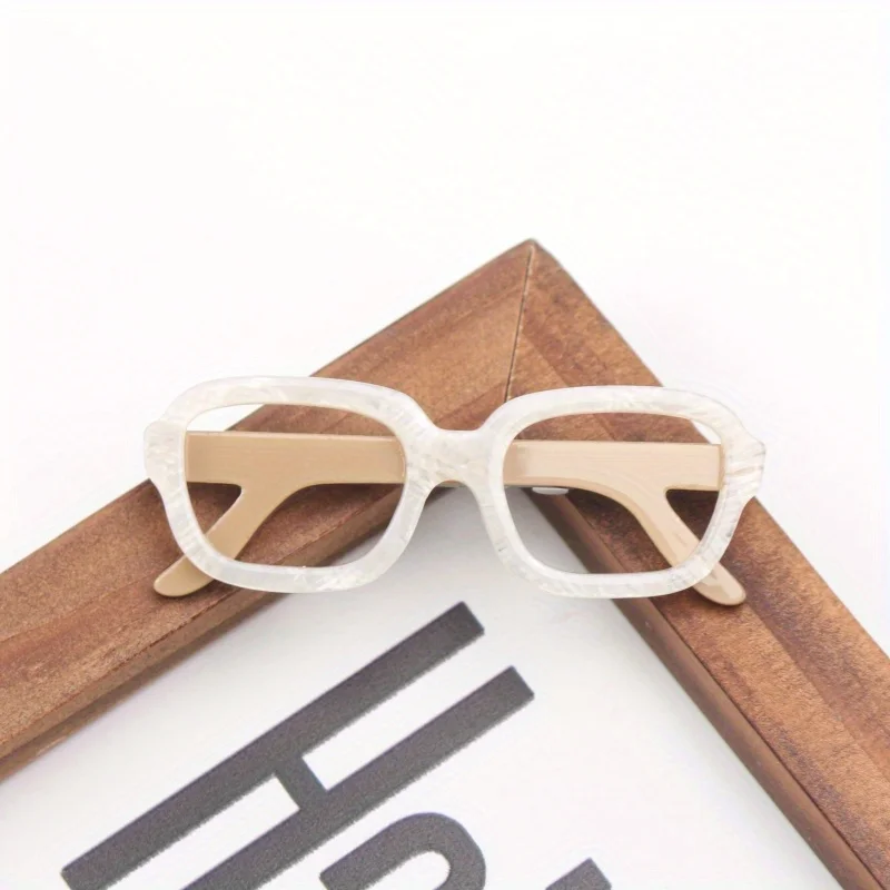Acrylic Vintage Square Frame Glasses Brooch Fashion Simple and Generous Corsage Pin Accessory Gift