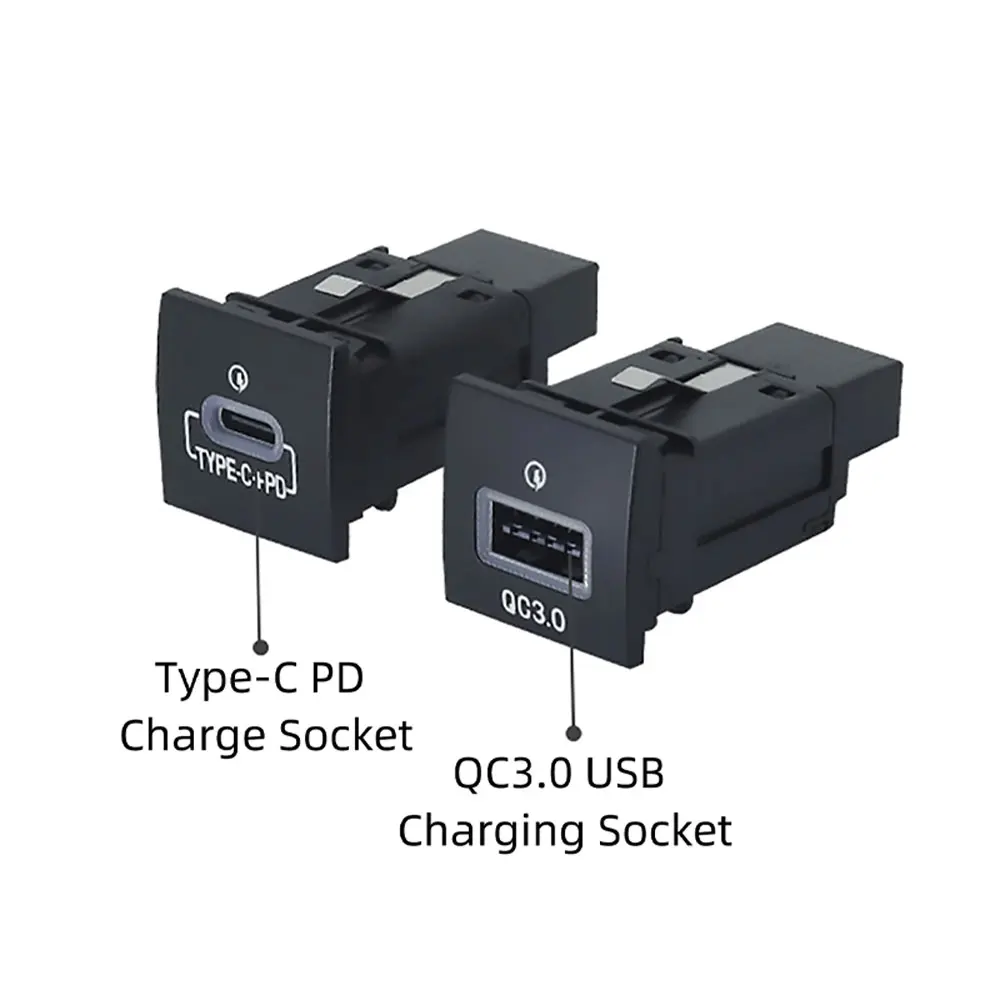 Für VW Golf 6 Jetta 5 MK5 Scirocco 06-12 QC3.0 Typ C PD USB Schnell-Autoladegerät Ersatzstecker 12V/24V – Detail 5