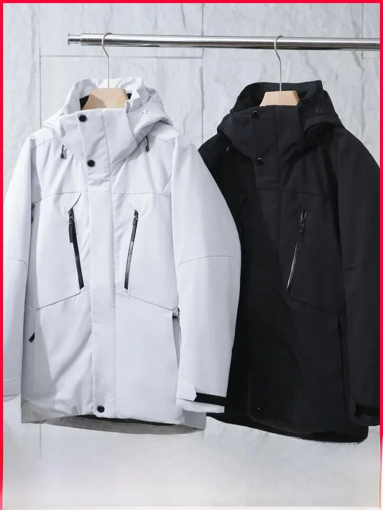 

Thiened Outdoor Men's down Jaet Anti-Cold Laser Glued Tee-Proof Design Autumn Winter Warm Couple's Padded Coat