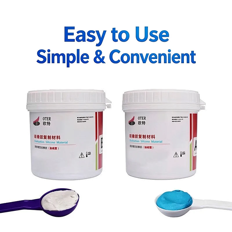 Dental Addition Cured Silicone Rubber Duplication Material Lab Model Mold Base Catalyst Two Component Casting Precision Replicas