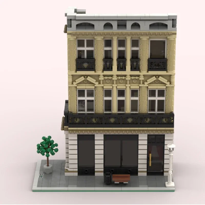 Street View Model Moc Building Bricks, Corner parisine Boutique Technology, Modular Blocks Gifts, Christmas Toys, DIY Sets Assembly