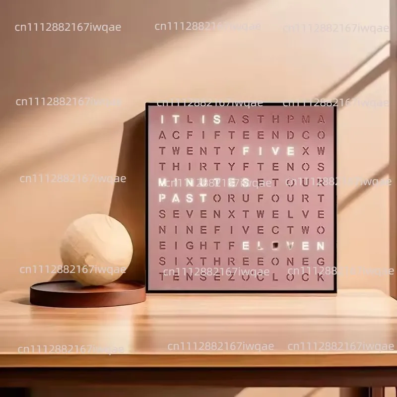 Home Decoration Clock Displays Time As Dutch Text Light Emitting Diode Word Clock with USB Cable