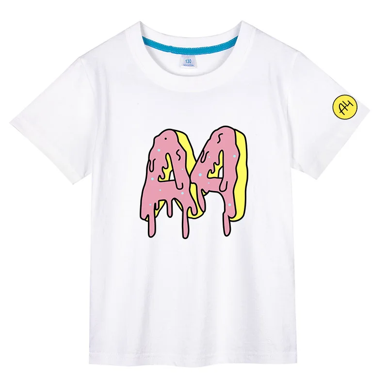 а4 мерч Boys Girl Short Sleeve T Shirts а4 мерч для детей 100% Cotton a4 Donuts Children\'s T-Shirt Tops Summer Kids Clothing