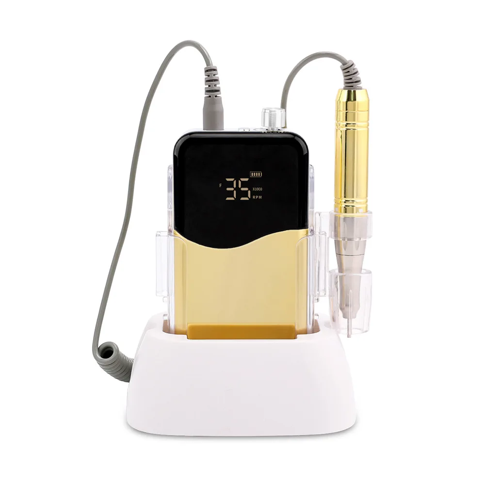 

High Quality Strong Power Professional Desktop Portable Cordless Rechargeable 35000 RPM Manicure E File Nail Drill Machine