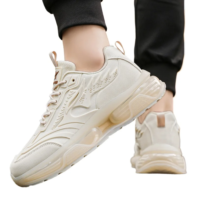 

Men's Shoes 2025 Spring and Summer New Youth Sports and Leisure Shoes Men's Running Air Cushion Shock-Absorbing Trendy Shoes