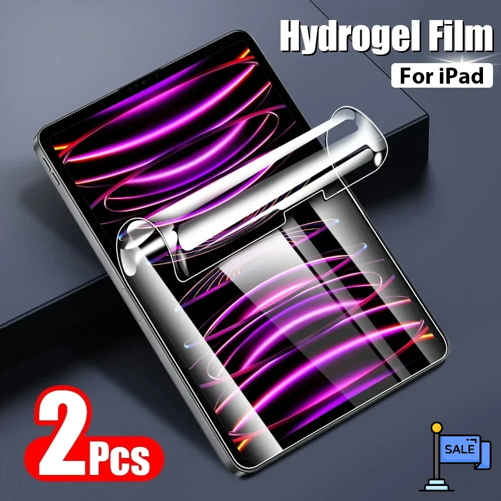 

2 шт. гидрогелевая пленка Ultra HD Protector для IPad A16 11th Air 7 6 5 4 11/13 2025 Pro 11 10th 9th 8th 10.5 Mini 7 6 4 5 пленка для экрана